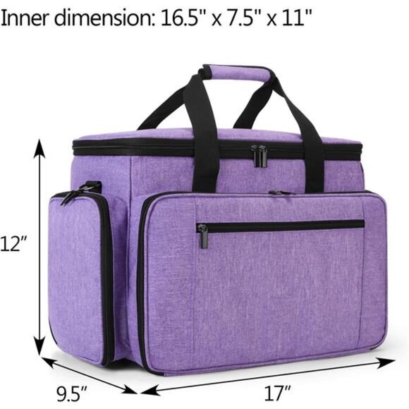 Sewing Machine Case with Removable Padding Pad, Travel Case for Sewing - Picture 3 of 7